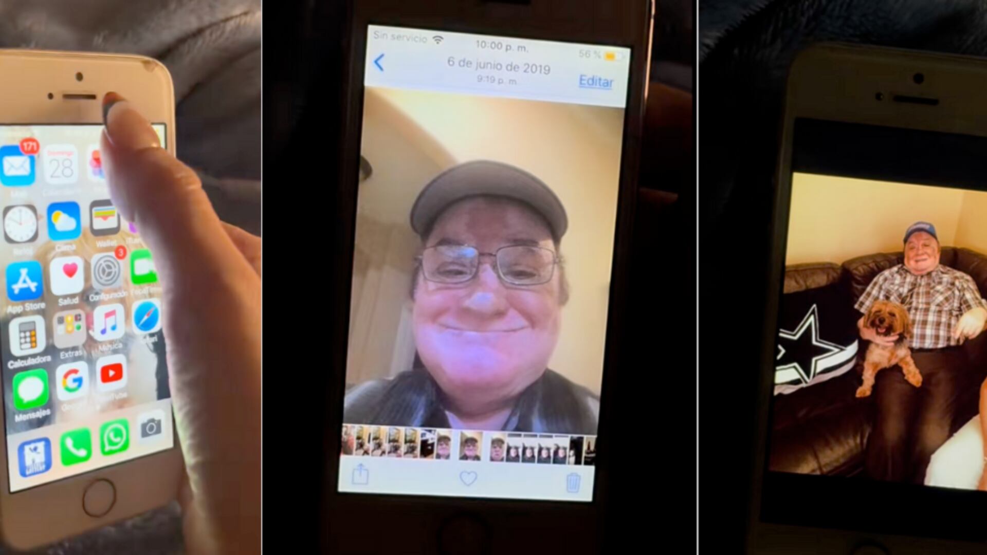 Una joven revisó el celular de su abuelo muerto y encontró recuerdos familiares que emocionaron a miles en redes sociales.