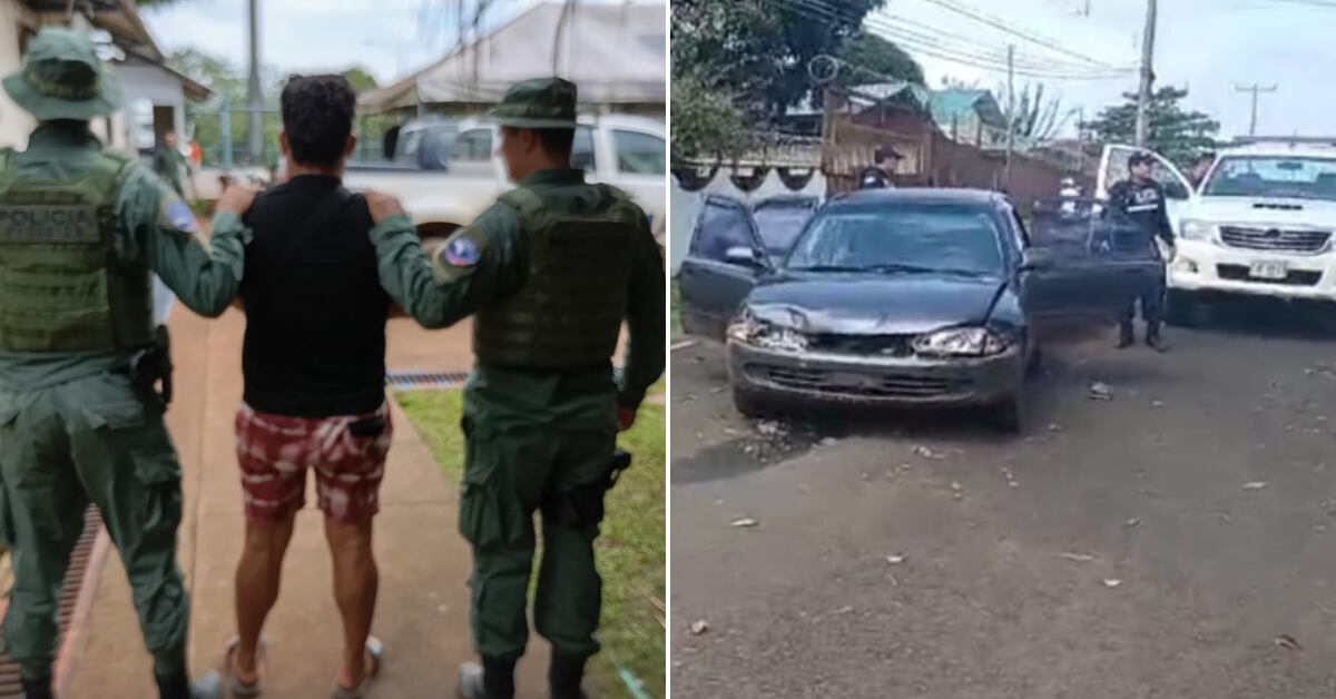 El sospechoso, un hombre de apellido Sandoval, manejaba un carro sin licencia, sin placas, sin revisión técnica ni marchamo.