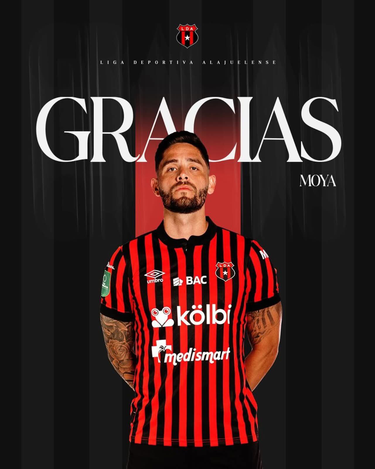 Jonathan Moya dejó de ser jugador de Liga Deportiva Alajuelense.