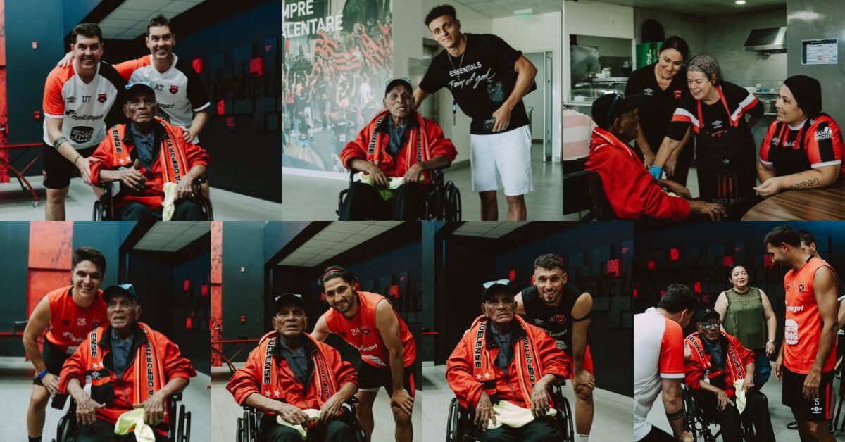 La mayoría de integrantes de Liga Deportiva Alajuelense querían tomarse una fotografía con don José Flores, en el Centro de Alto Rendimiento.