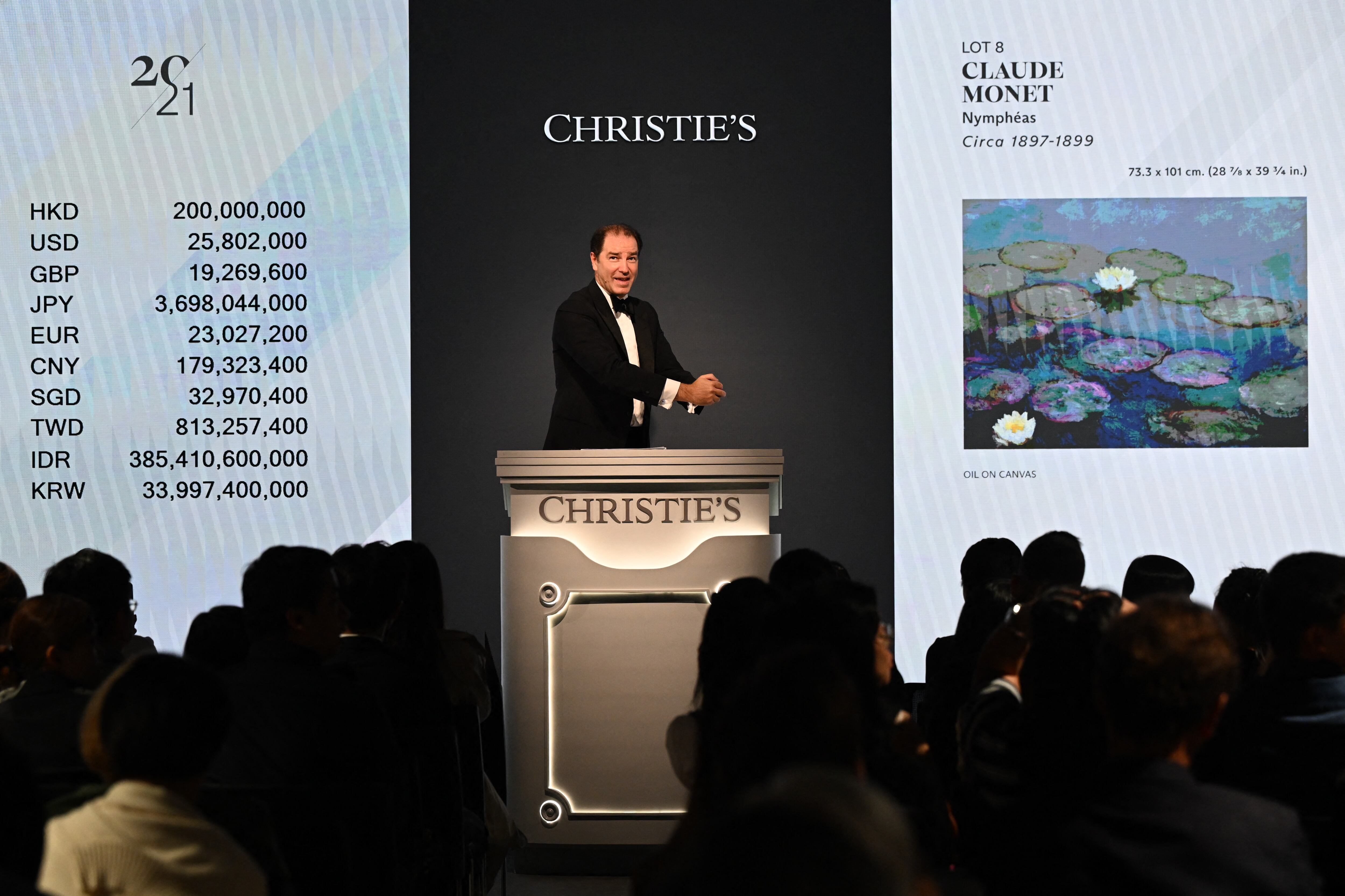 Aunque obras como esta de Claude Monet se vendieron bien en casas como Christie's, el mercado del arte se desplomó un tercio en 2024.