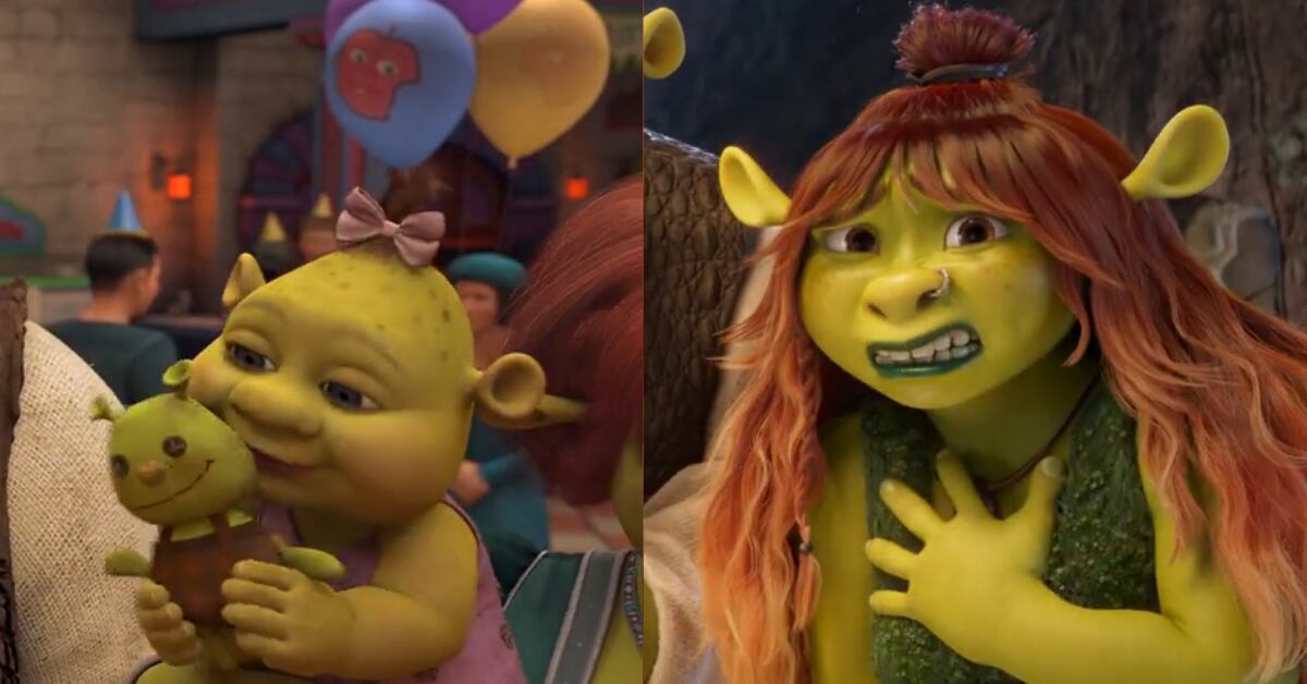 La hija de Shrek y Fiona presenta cambios en su nariz y ojos, y ahora tiene un piercing y ojos de color café.