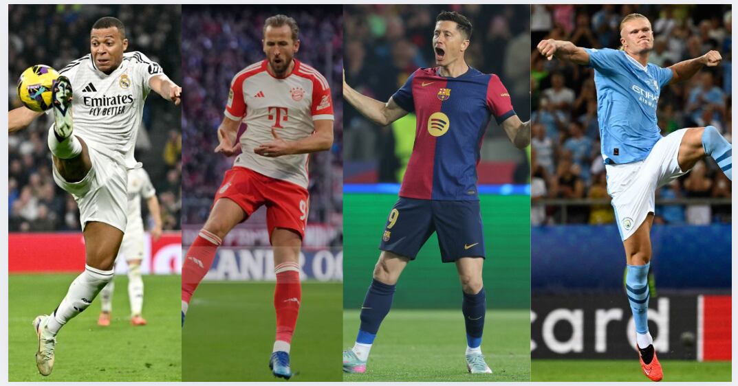 Champions League
Kylian Mbappé
Harry Kane
Robert Lewandowski
Erling Braut Haaland
15 de setiembre del 2025
Producción La Nación