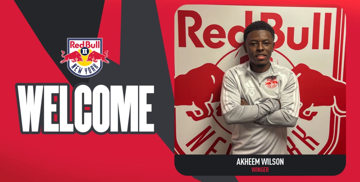 Red Bull New York II utilizó esta imagen para darle la bienvenida a Akheem Wilson.