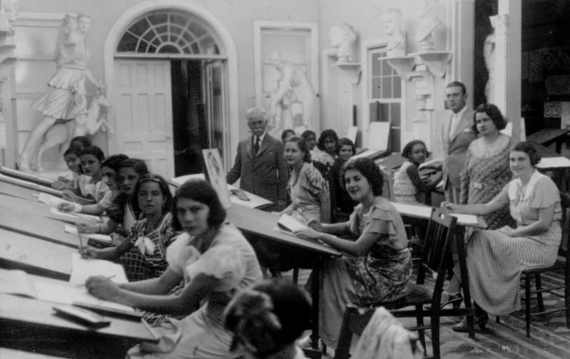 Escuela Nacional de Bellas Artes a finales del siglo XIX.