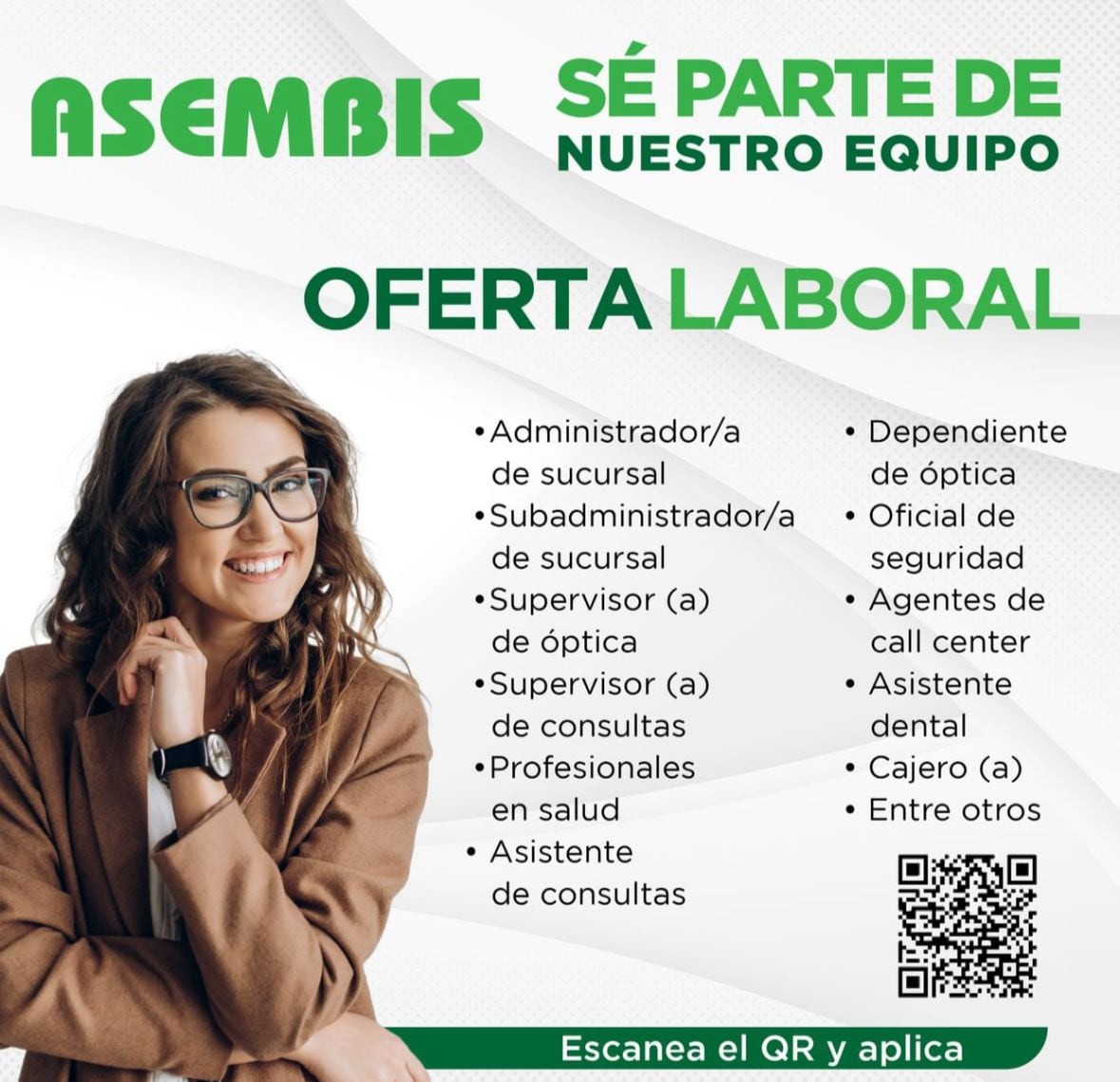 puestos de trabajo en clínica Asembis