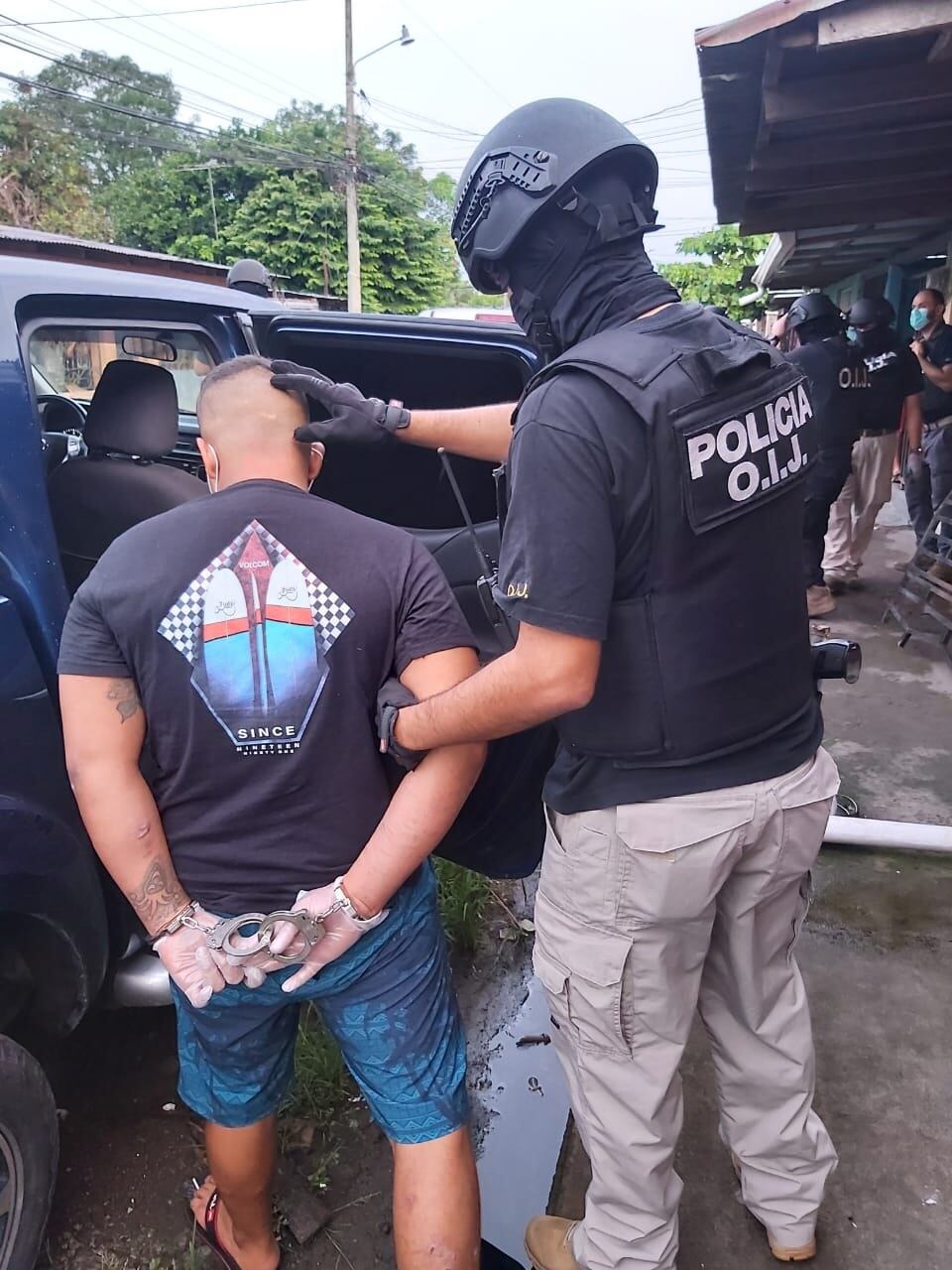 A los ocho días de que mataron por error a Kevin Piñar Álvarez en Barranca, el OIJ detuvo al sospechoso, un hombre que vivía a menos de un kilómetro. Foto: Cortesía OIJ.