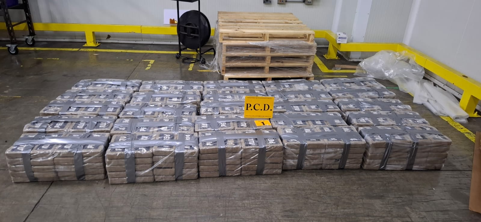 500 kilos de cocaína fueron decomisados este lunes en un barco en tránsito en la Terminal de Contenedores de Moín.