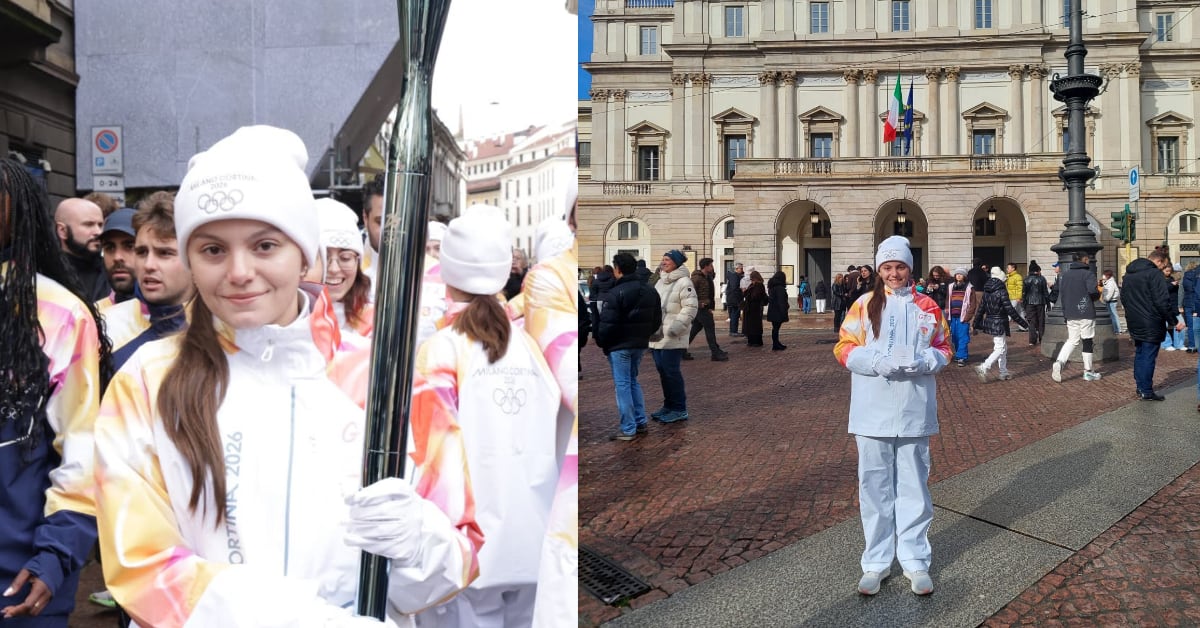 Nicole Gallegos Heinrich fue una de las 20 estudiantes seleccionadas para portar la llama olímpica en el recorrido 'Il Viaggio della Fiamma' durante los Juegos Olímpicos y Paralímpicos de Invierno.