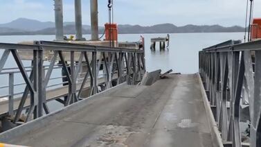 MOPT colocará puente bailey para reparar plataforma chocada por ferri de Paquera