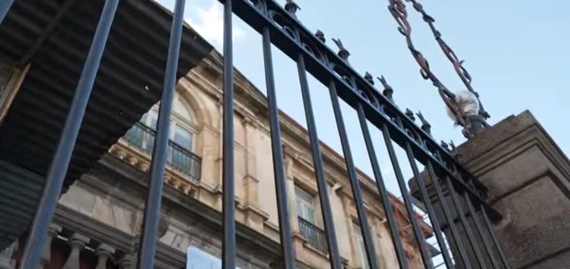 Obras de remodelación en el Teatro Nacional de Costa Rica.