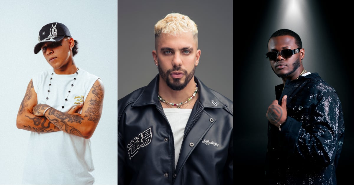 Deeikel (izq) lanza el esperado Goyo Remix junto al hondureño Key Key (der)y el campeón de reality Altafulla (centro).
