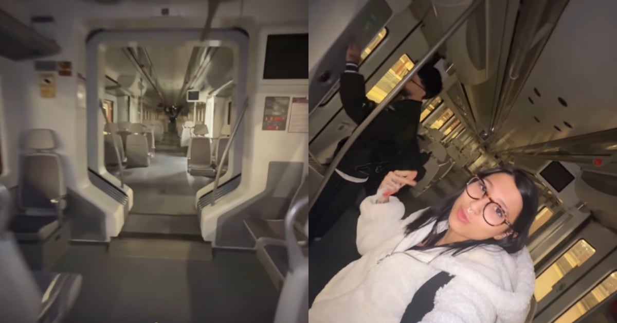 Los creadores de contenido costarricenses Celeste Rodríguez y Keiz quedaron atrapados en un tren en Madrid, España.