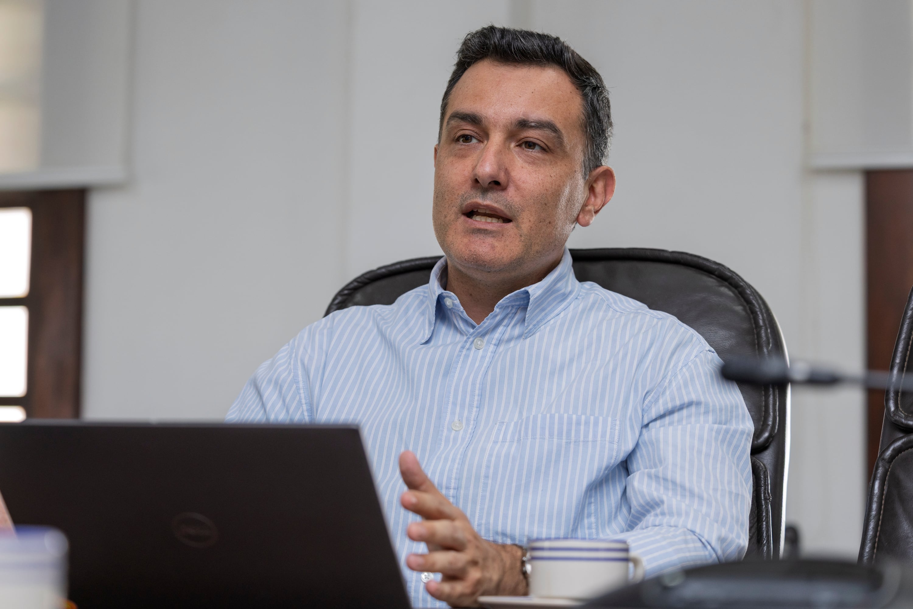 03/03/2026, Heredia, Barva, entrevista con Gustavo Jiménez director ejecutivo de ICAFE, Marco Araya Molina jefe de estudios económicos y de mercado del ICAFE y Andres Piedra Fallas gerente de mercadeo y comunicación de ICAFE.