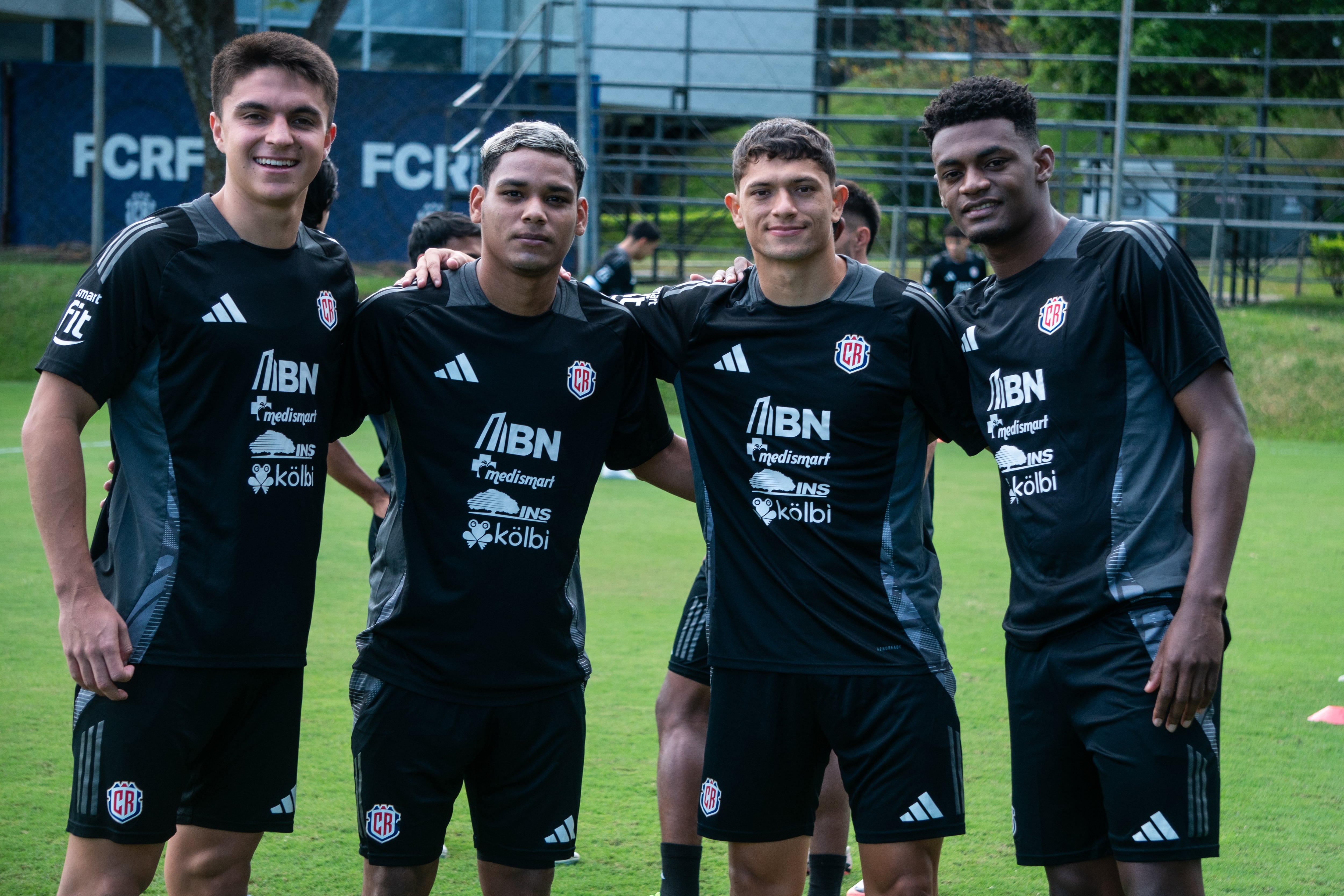 Santiago van der Putten, Creichel Pérez, Anthony Hernández y Rashir Parkins se encontraron en la Selección Nacional de Costa Rica.