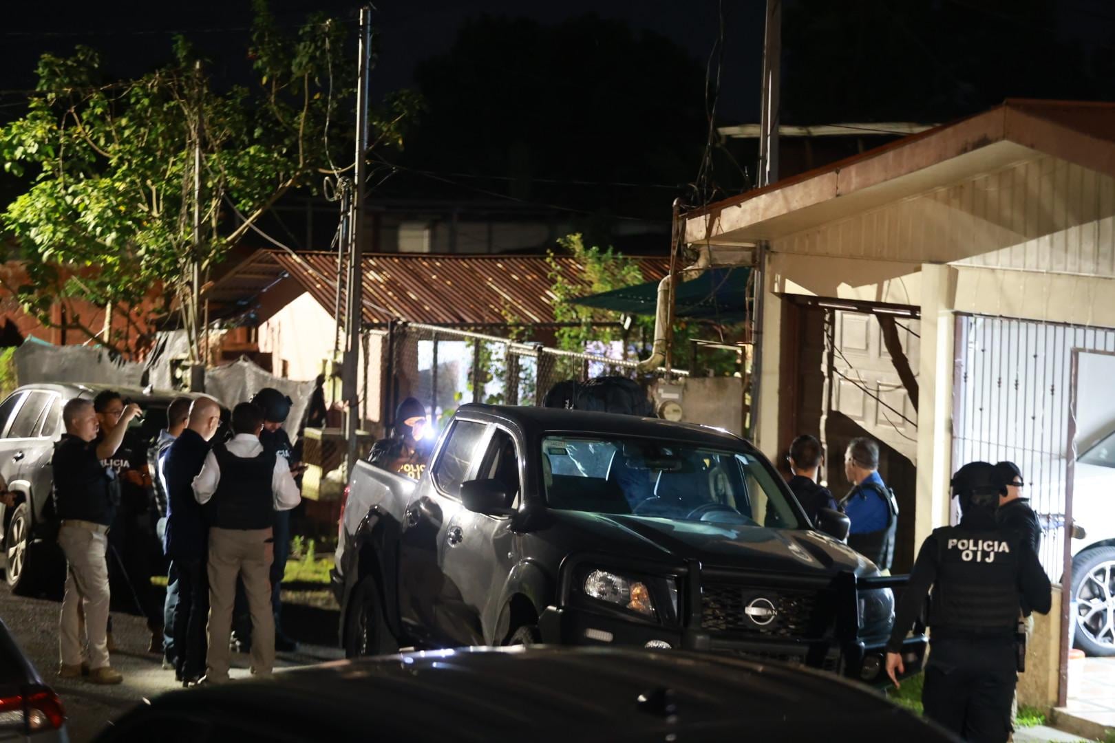 Operativos en Guápiles, La Rita y Jiménez para detener a los implicados en el homicidio del agente del OIJ Geiner Zamora, atacado el 31 de enero en un bar de Guápiles.