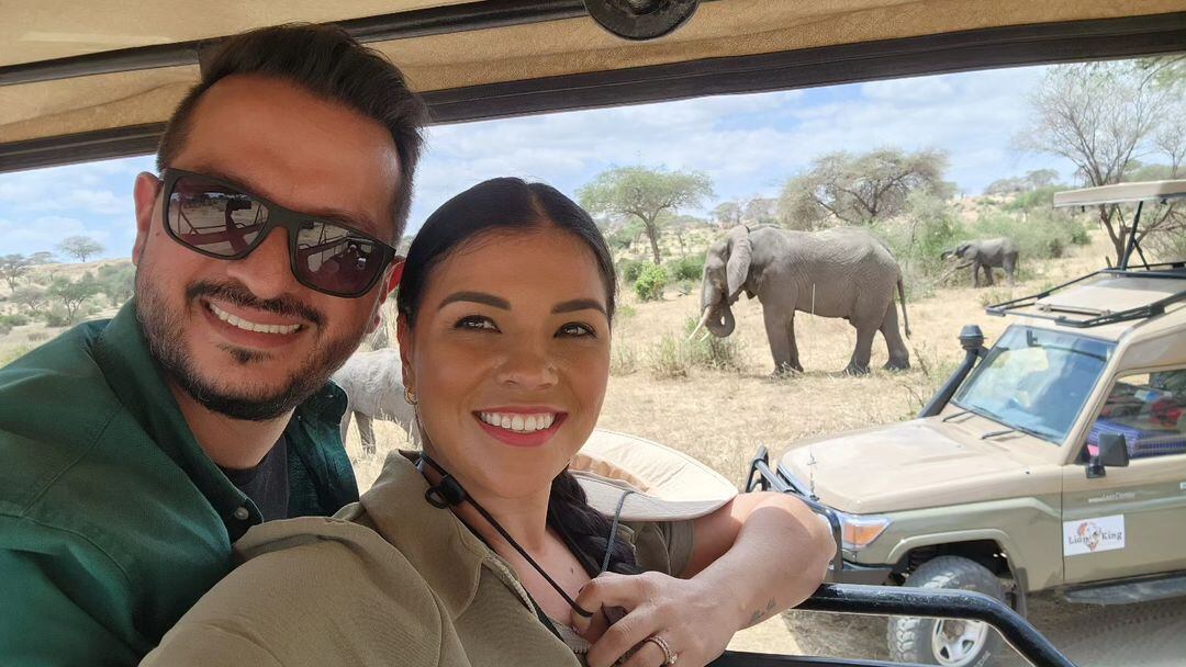 La presentadora de televisión, Natalia Rodríguez, y su esposo Emilio Garro.