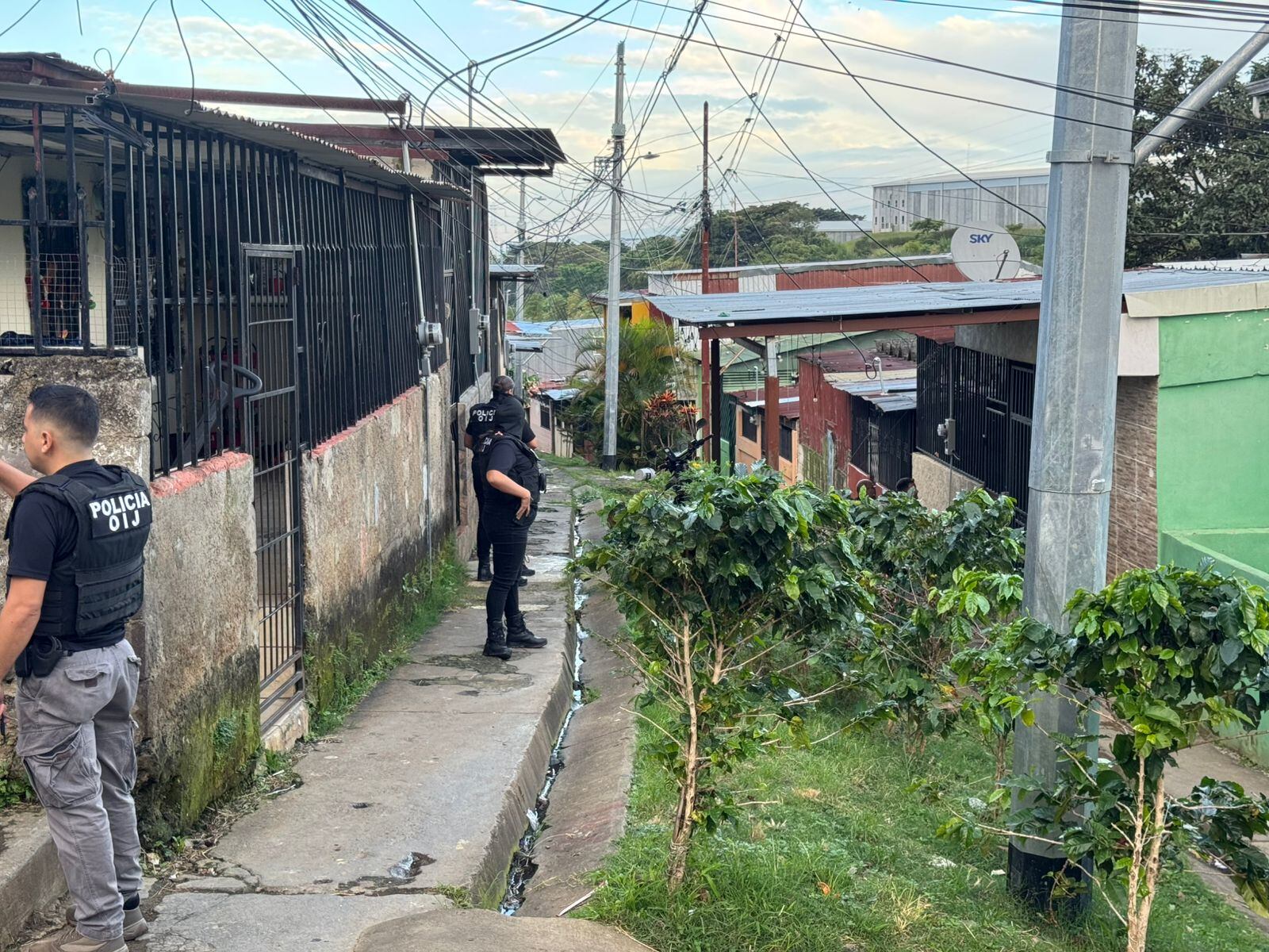 Agentes del OIJ ingresaron este miércoles a varias casas en diversos puntos de San José a desmantelar a banda que estafaba con clubes de viajes. Fotografía: