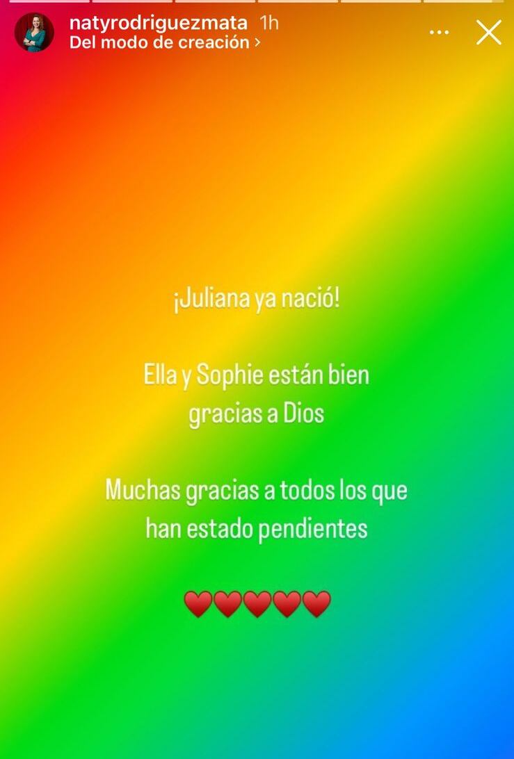 Este fue el mensaje con el que Natalia Rodríguez