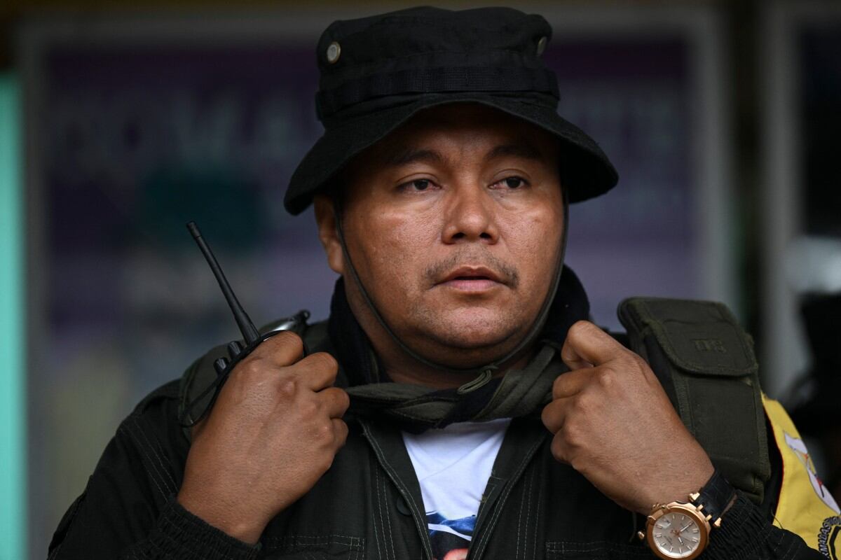 Disidente colombiano alias Calarcá en San Vicente del Caguán, Caquetá, Colombia.