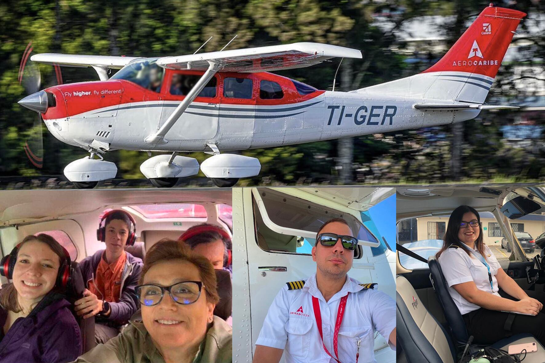 El piloto Mario Miranda (40 años), la copiloto Ruth Mora (26) y los pasajeros: Jean Franco Segura Prendas (28), Gabriela López Calleja Montealegre (64) y Enrique Arturo Castillo Incera (56) fallecieron al accidente. Paola Amador (abrigo oscuro, 31 años), sobrevivió.