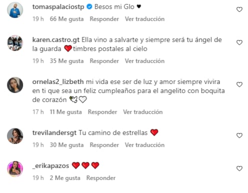 Comentarios en la publicación de Gloria Trevi