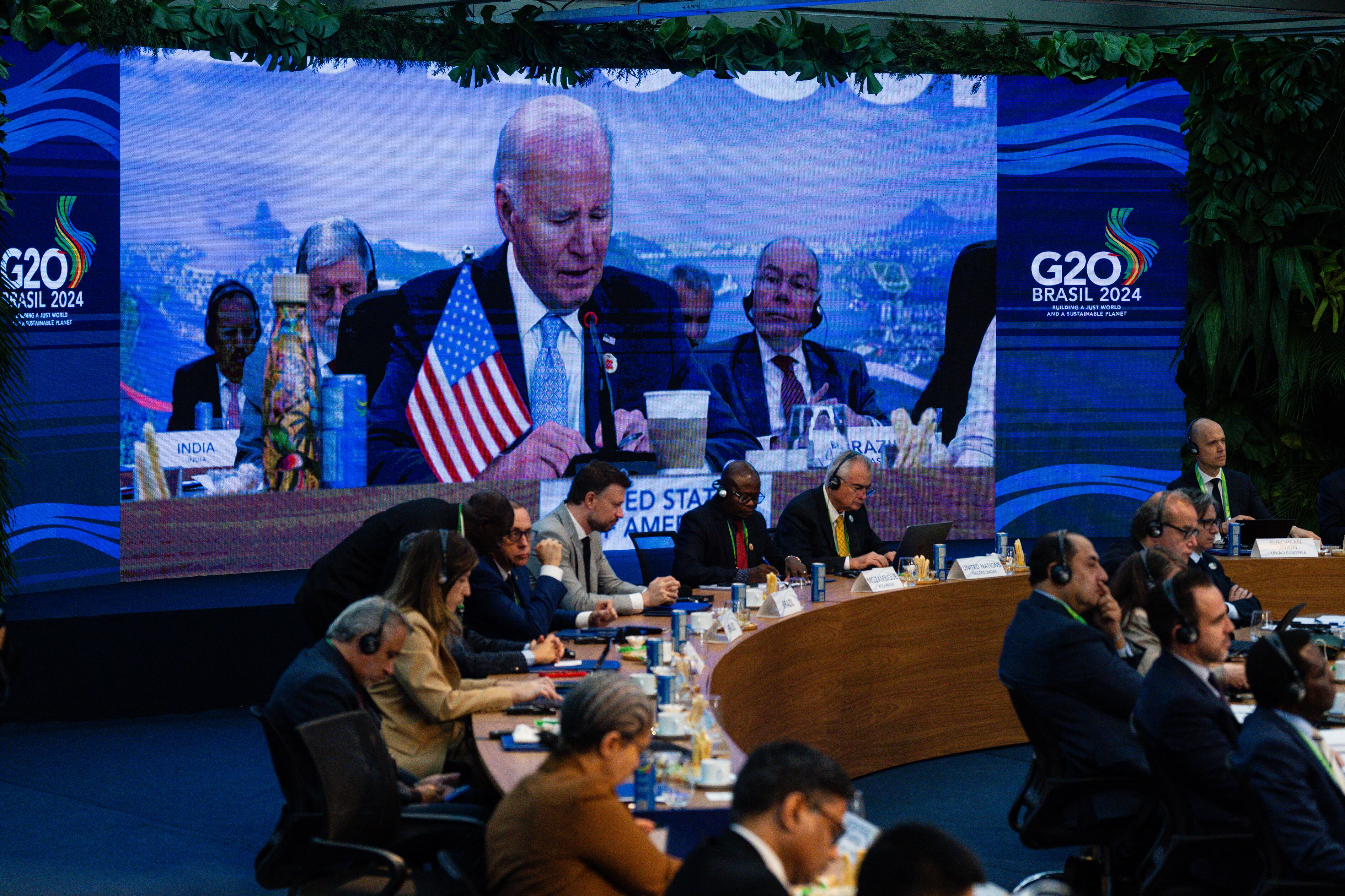 Biden enfatizó la necesidad de que los países del G20 respalden la soberanía de Ucrania, destacando el compromiso de EE. UU. con el país en su lucha contra la invasión rusa.