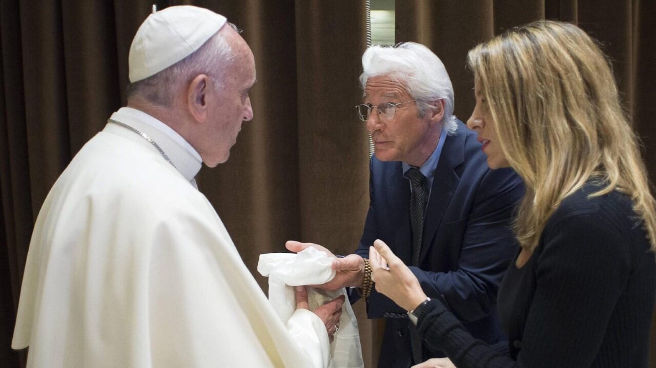 Papa Francisco con Richard Gere.