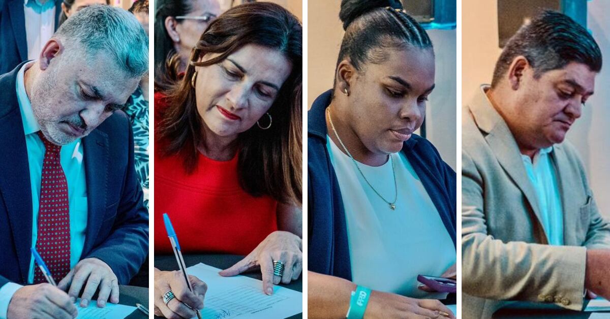 Candidatos a diputados de Pueblo Soberano también suscribieron el compromiso.