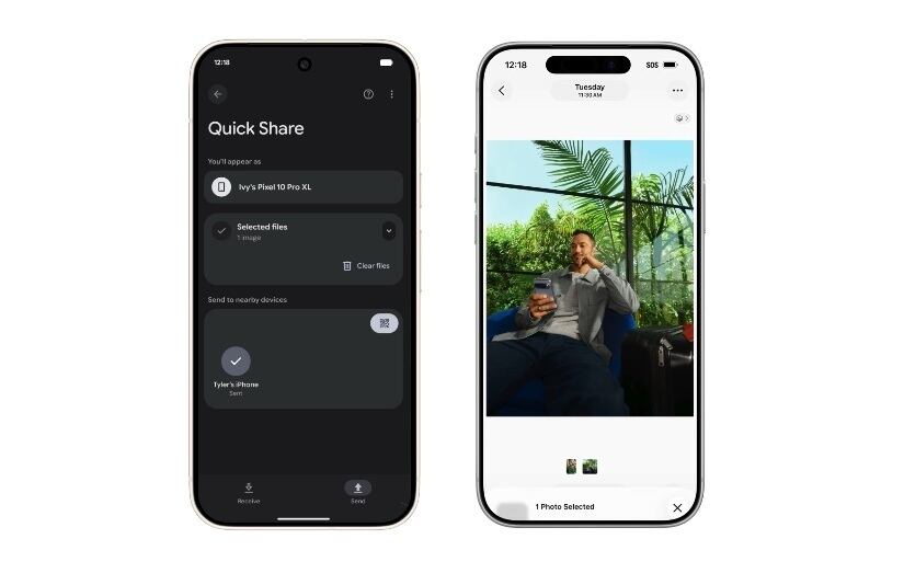 Pixel 10 abrió la puerta a compartir archivos entre Android e iPhone gracias a la integración de Quick Share con AirDrop.