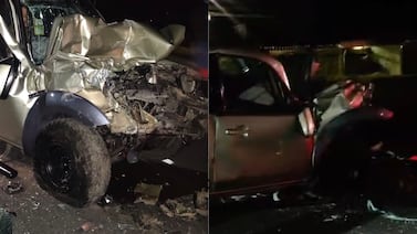 Violento choque en ruta 32 deja conductor en condición delicada en Guácimo