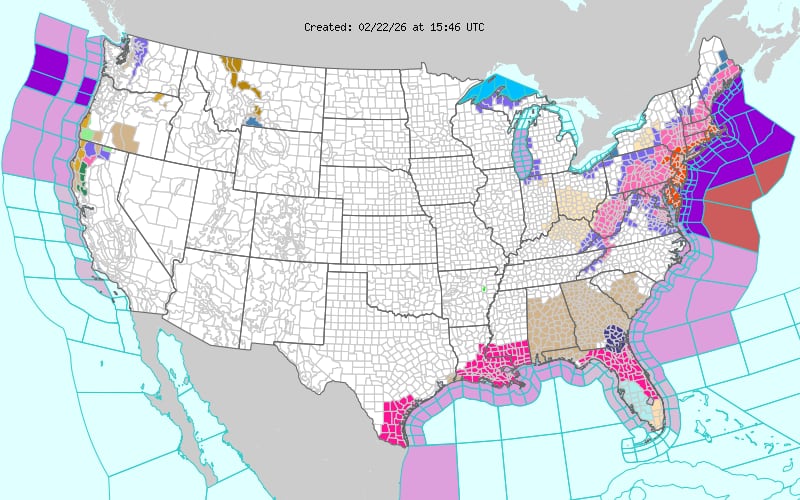 El NWS advierte condiciones extremas desde Washington hasta Maine; Nueva York declara emergencia.