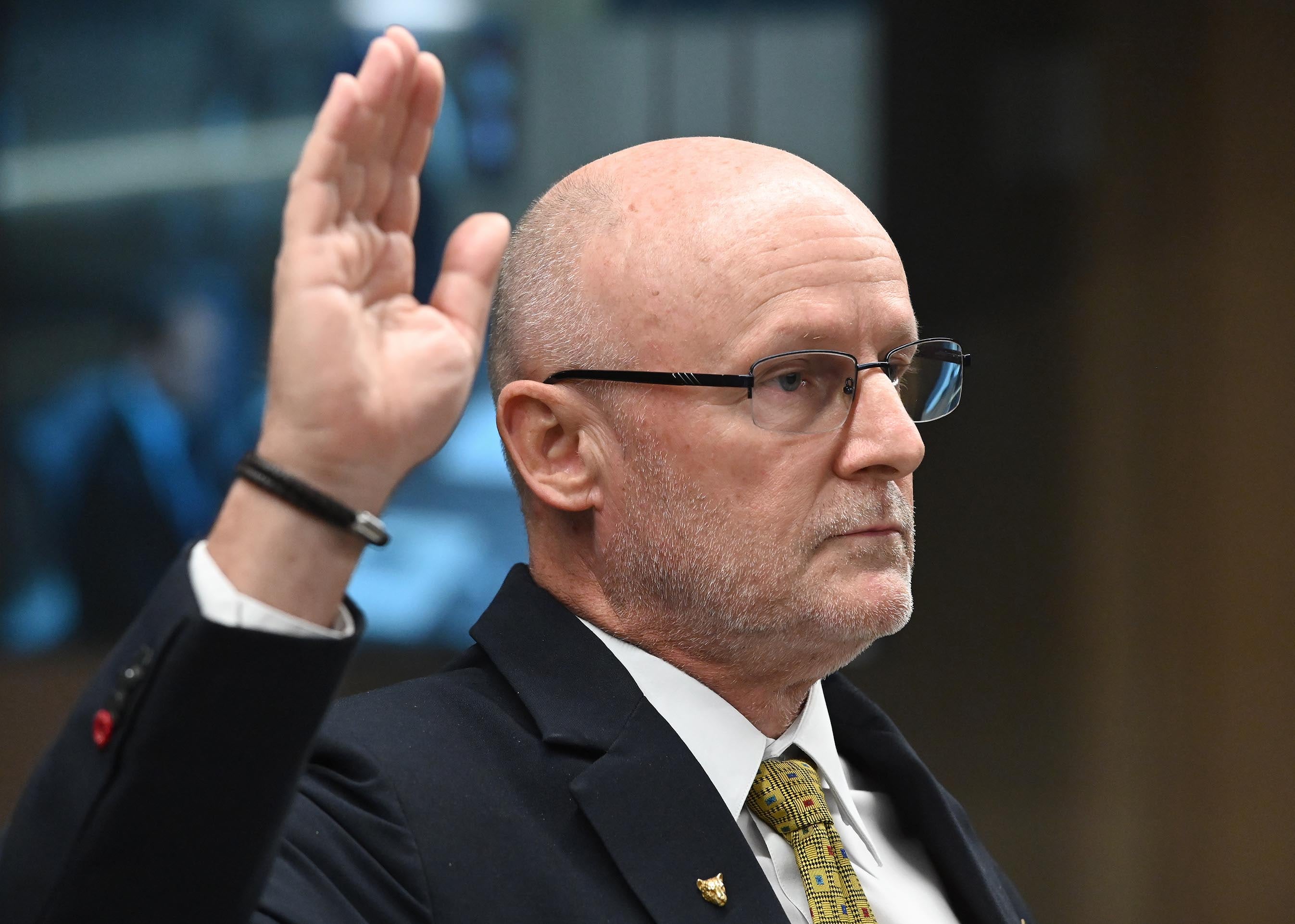 23 de junio del 2025. Asamblea Legislativa. 18:00 hrs. Comparecencia del vicepresidente de la República Stephan Brunner ante comisión legislativa de Control de ingreso y gasto público. Brunner deberá exolicar a los diutados el proceso de investigación contra la Junta Directiva del Banco Nacional destituida por el gobierno el pasado 28 de mayo. En la foto: Stephan Brunner durante el interrogatorio. Foto: Albert Marín