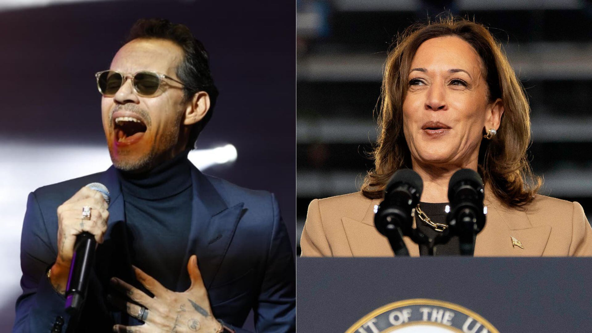 Kamala Harris y Marc Anthony