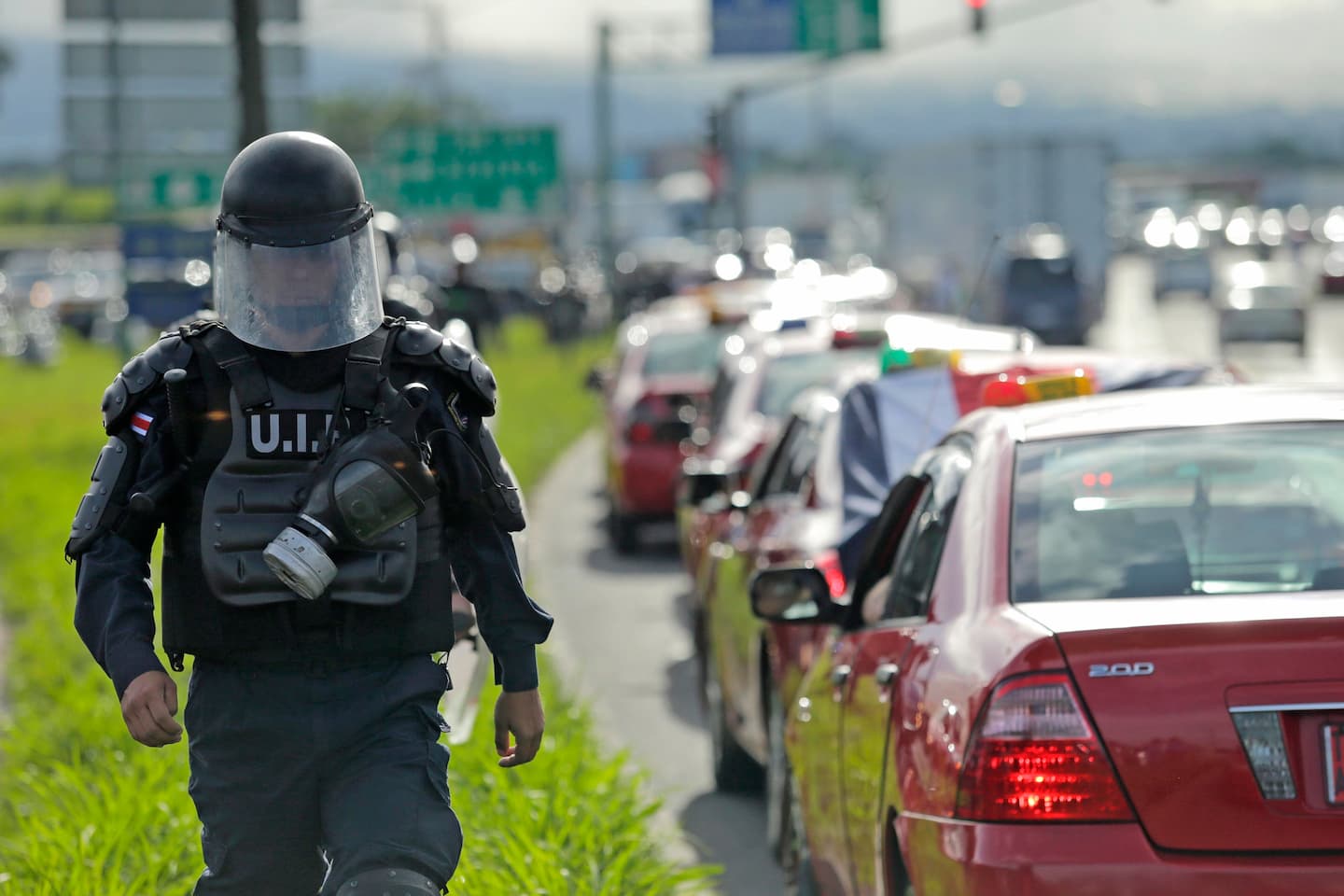 Durante la protesta de este martes 78 taxistas fueron detenidos.