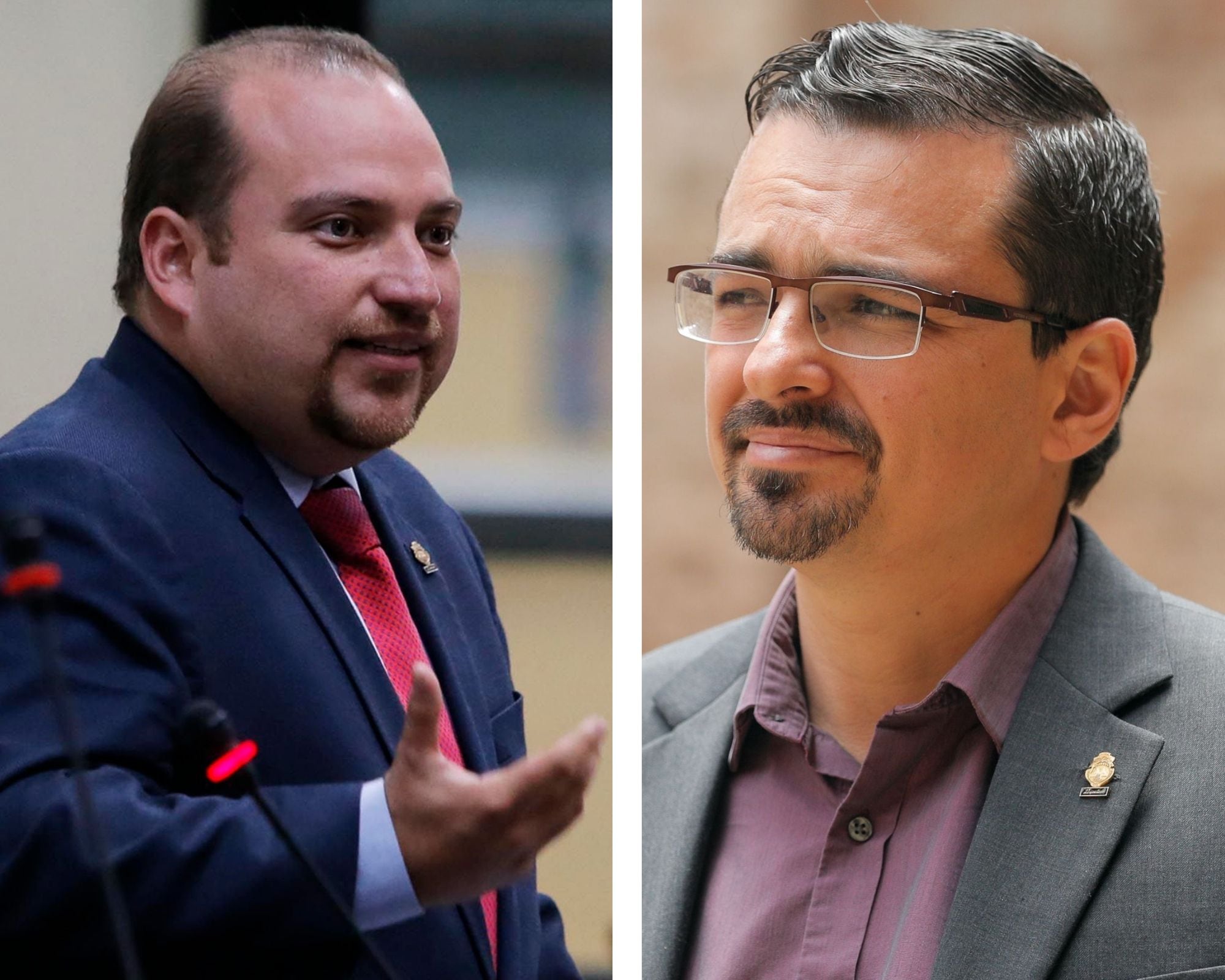 Pablo Heriberto Abarca, del PUSC, está en contra de incluir, dentro del salario global, el plus de prohibición; José María Villalta, del Frente Amplio, está a favor.