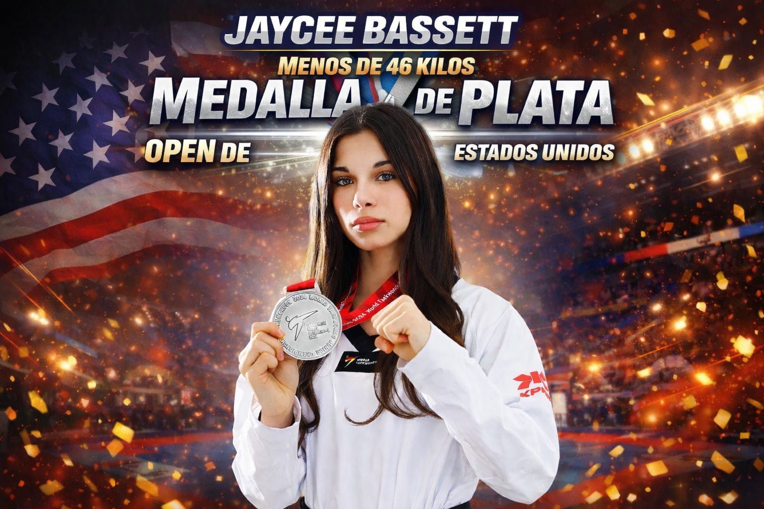 Jaycee Bassett
Taekwondo
Medalla de plata US Open
8 de marzo del 2026
Cortesía: Federación de Taekwondo