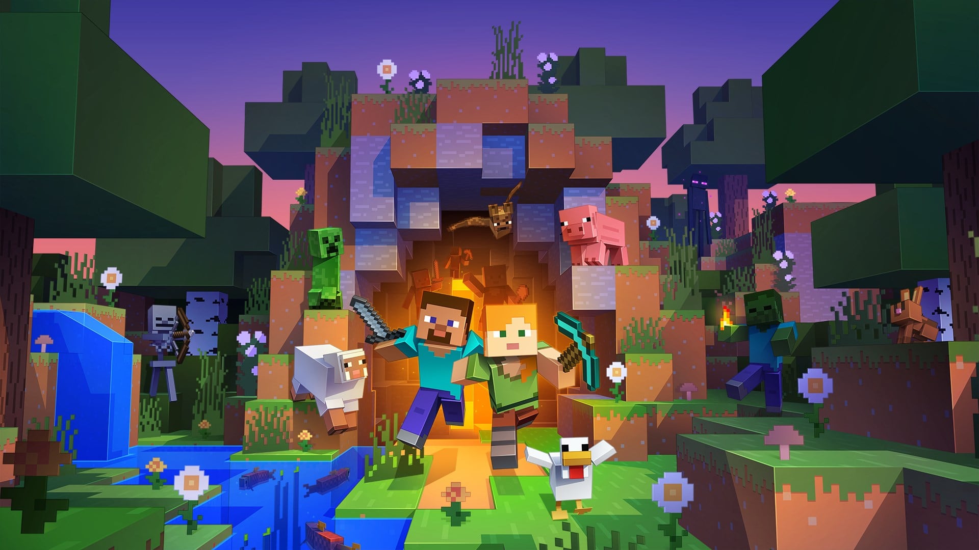 Minecraft está de manteles largos y quieren que todos celebren jugando. Foto: Microsoft.
