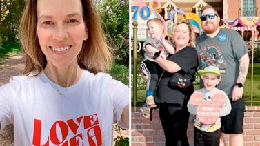Hilary Swank se disculpa con una madre de niños con enfermedad terminal tras incómodo malentendido en aeropuerto