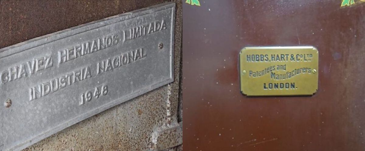 Placas antiguas del Banco Nacional