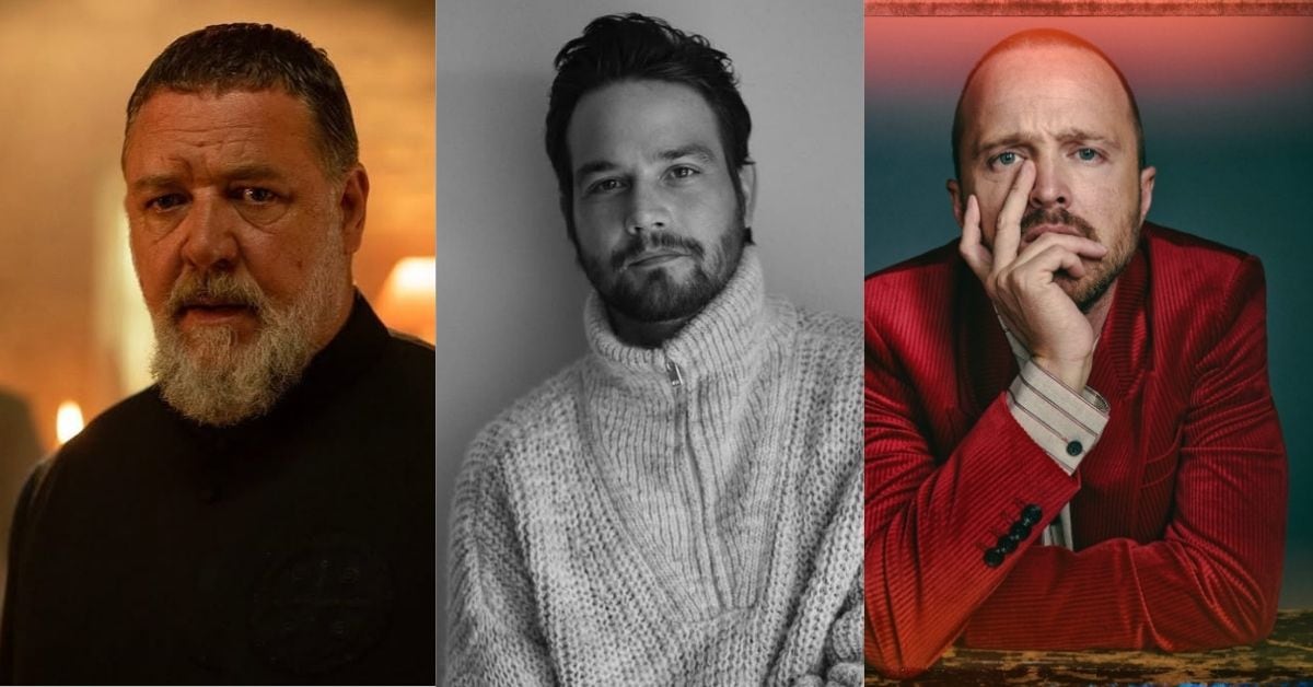 Russel Crowe, Daniel Zovatto y Aaron Paul