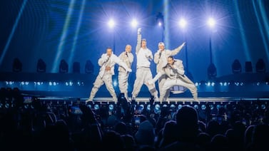 Backstreet Boys viajan al futuro con un show de otro mundo: vea las imágenes