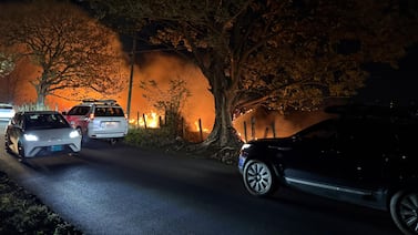 Bomberos controla quema de charral frente a Parque Viva