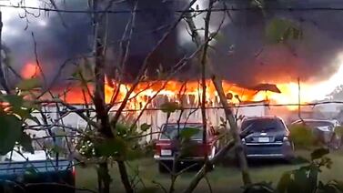 Tercer incendio en bodegas en marzo: Fuego consume local en Santa Bárbara de Heredia