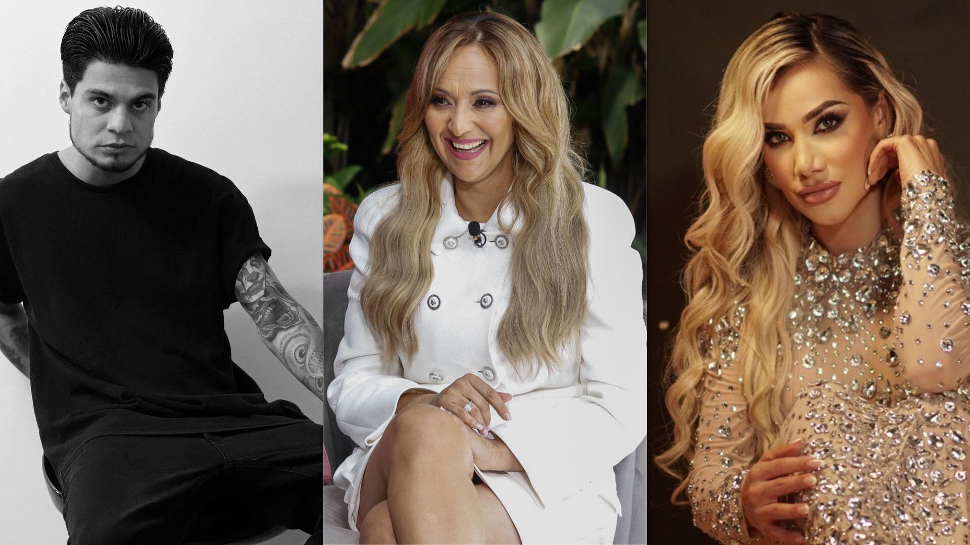 Retratos por separado de Axel Araya, Verónica Bastos y Melissa Moral, tres de los creadores de contenido costarricenses con más seguidores en Instagram.