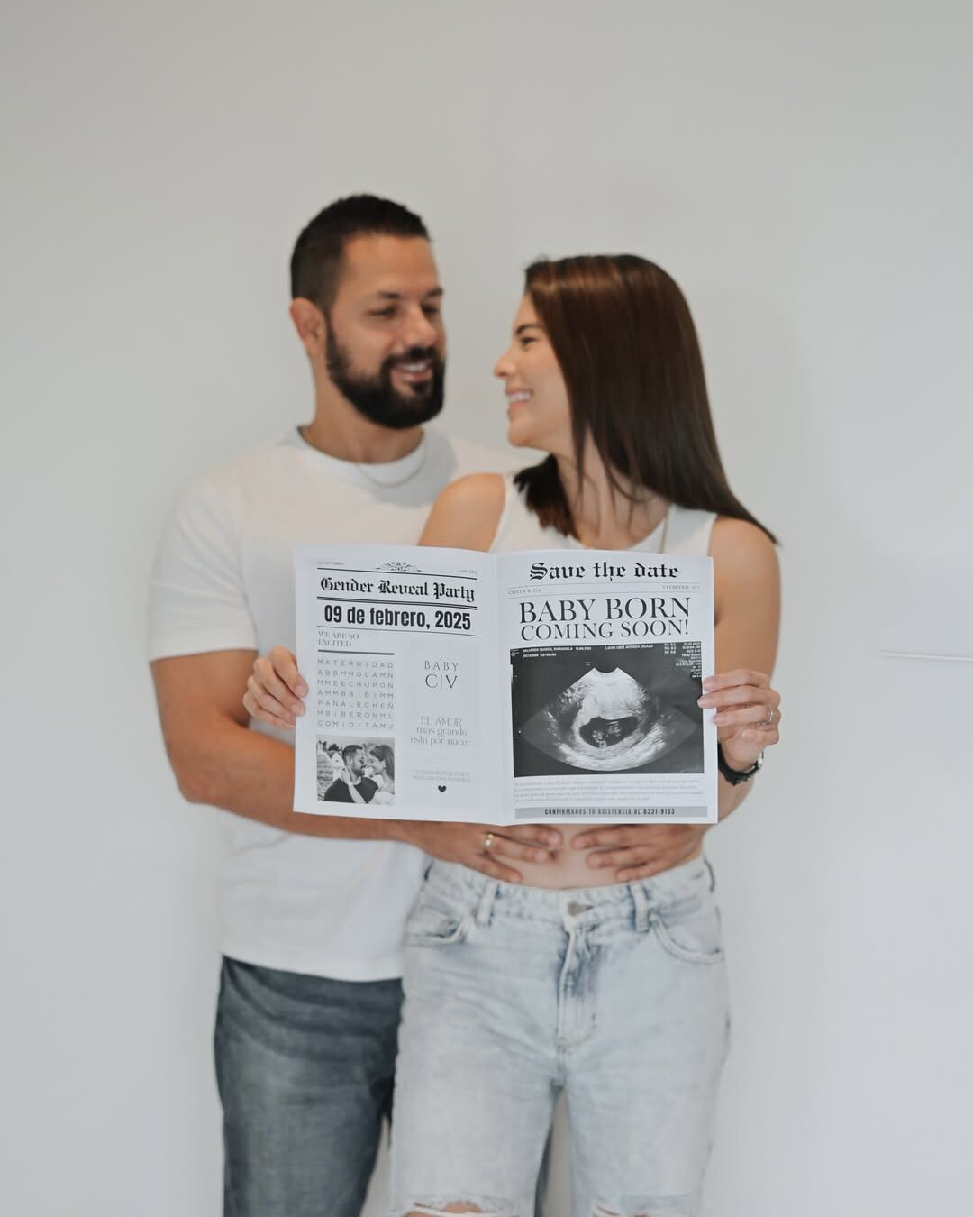 Marianela Valverde posando con su esposo Juan David Cardona.