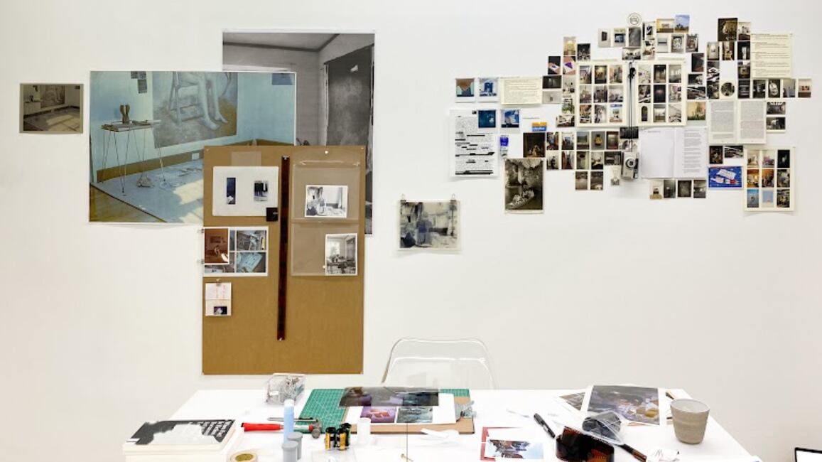 Fotos de proceso del trabajo de Juan Tribaldos.