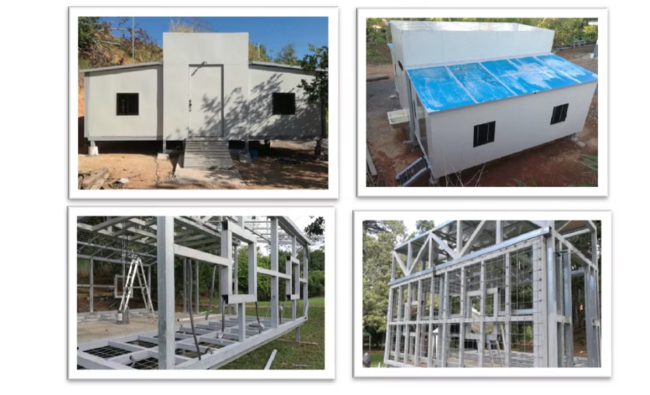 Así lucen los módulos plegables recomendados por el Departamento de Arquitectura del Ministerio de Justicia y Paz para albergar a privados de libertad. Foto: Ministerio de Justicia y Paz