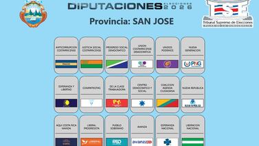 San José tendrá un partido menos en la papeleta de diputados