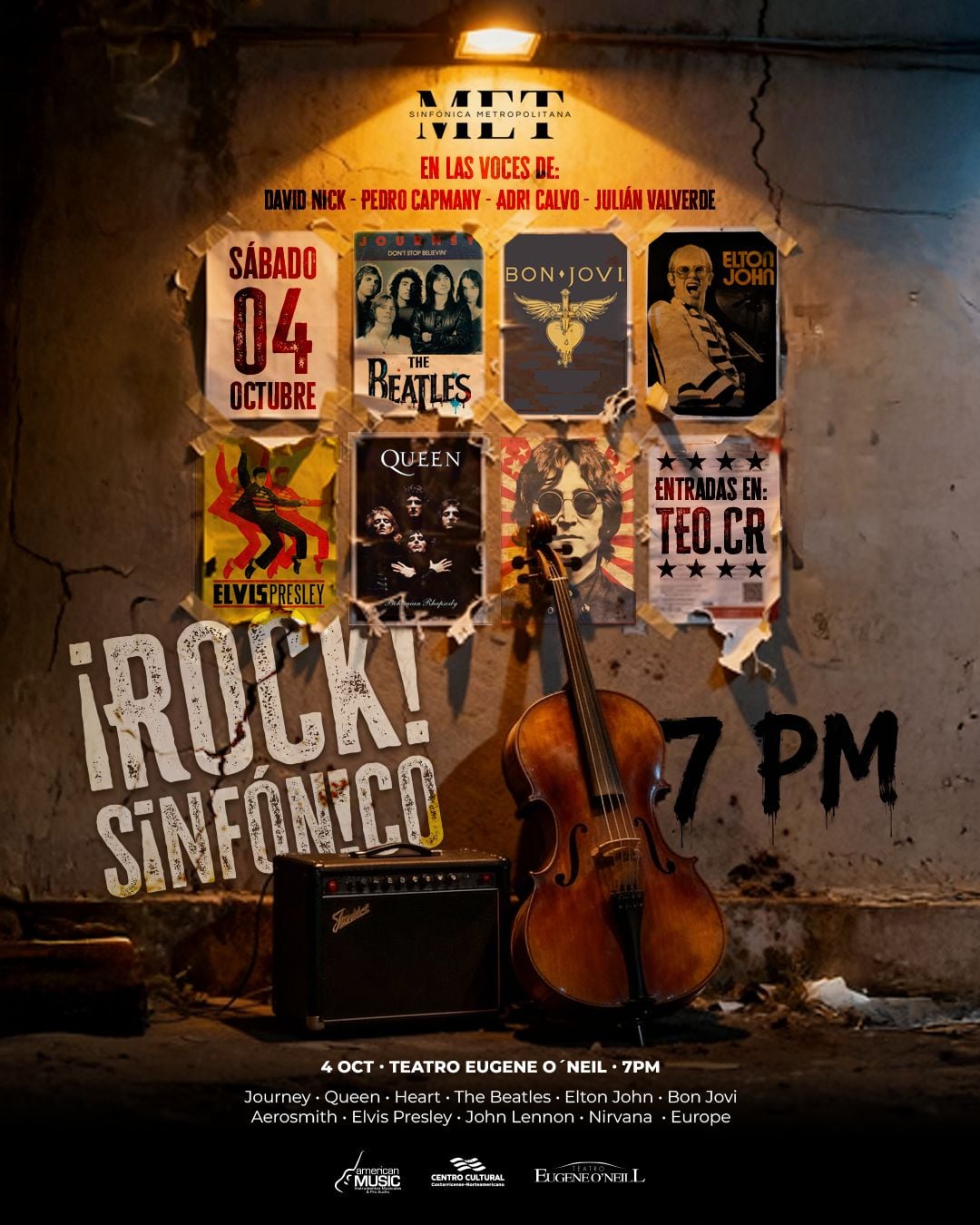 Sinfónica Metropolitana se unirá a varias voces del rock nacional.